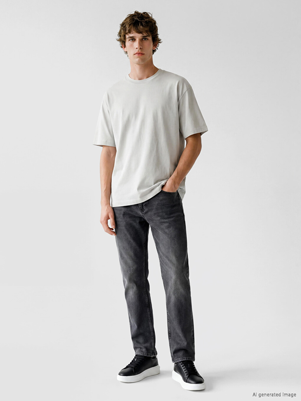 Gri 779 Regular Fit Erkek Jean Pantolon-1