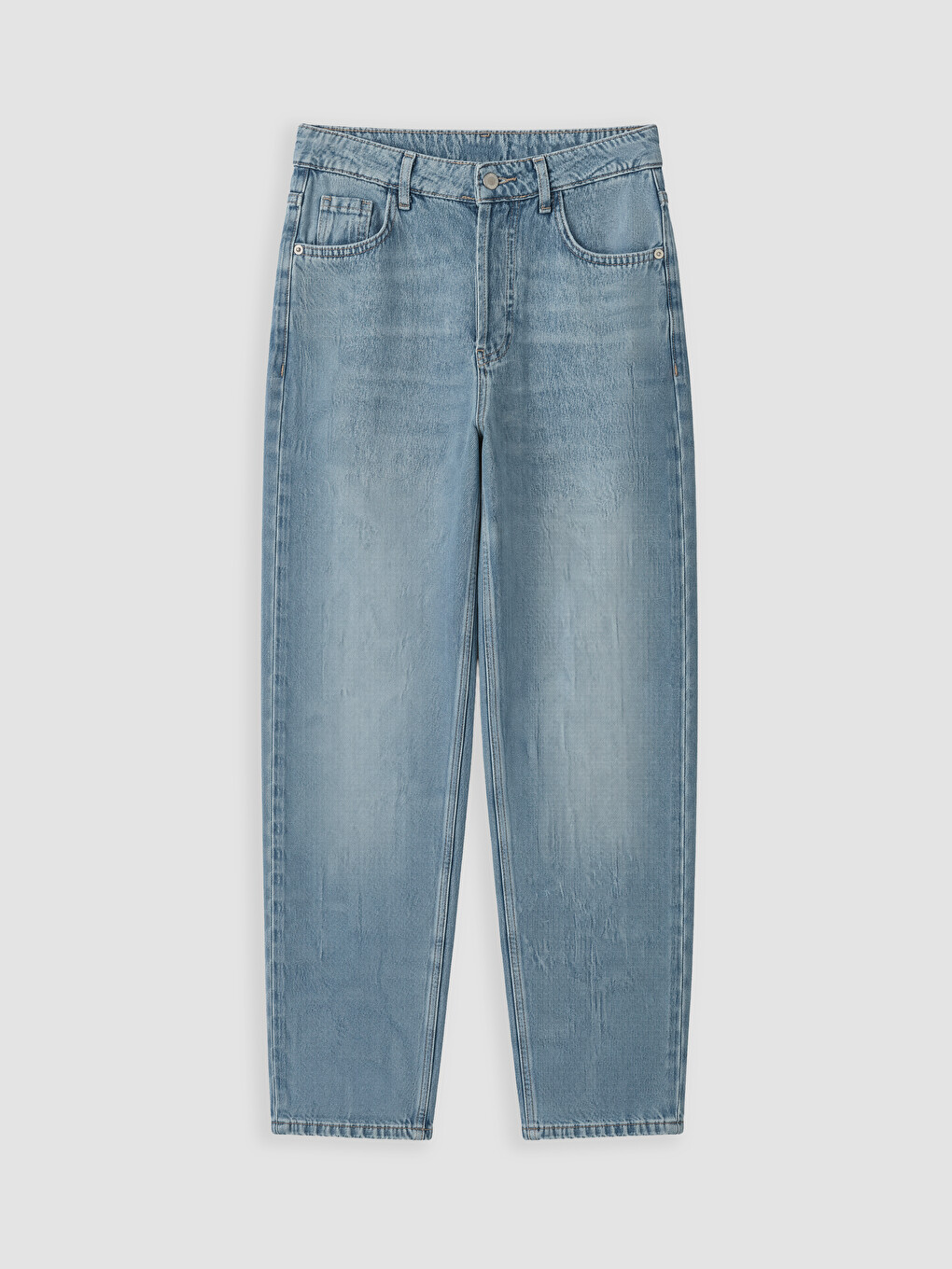İndigo Barrel Fit Kadın Jean Pantolon