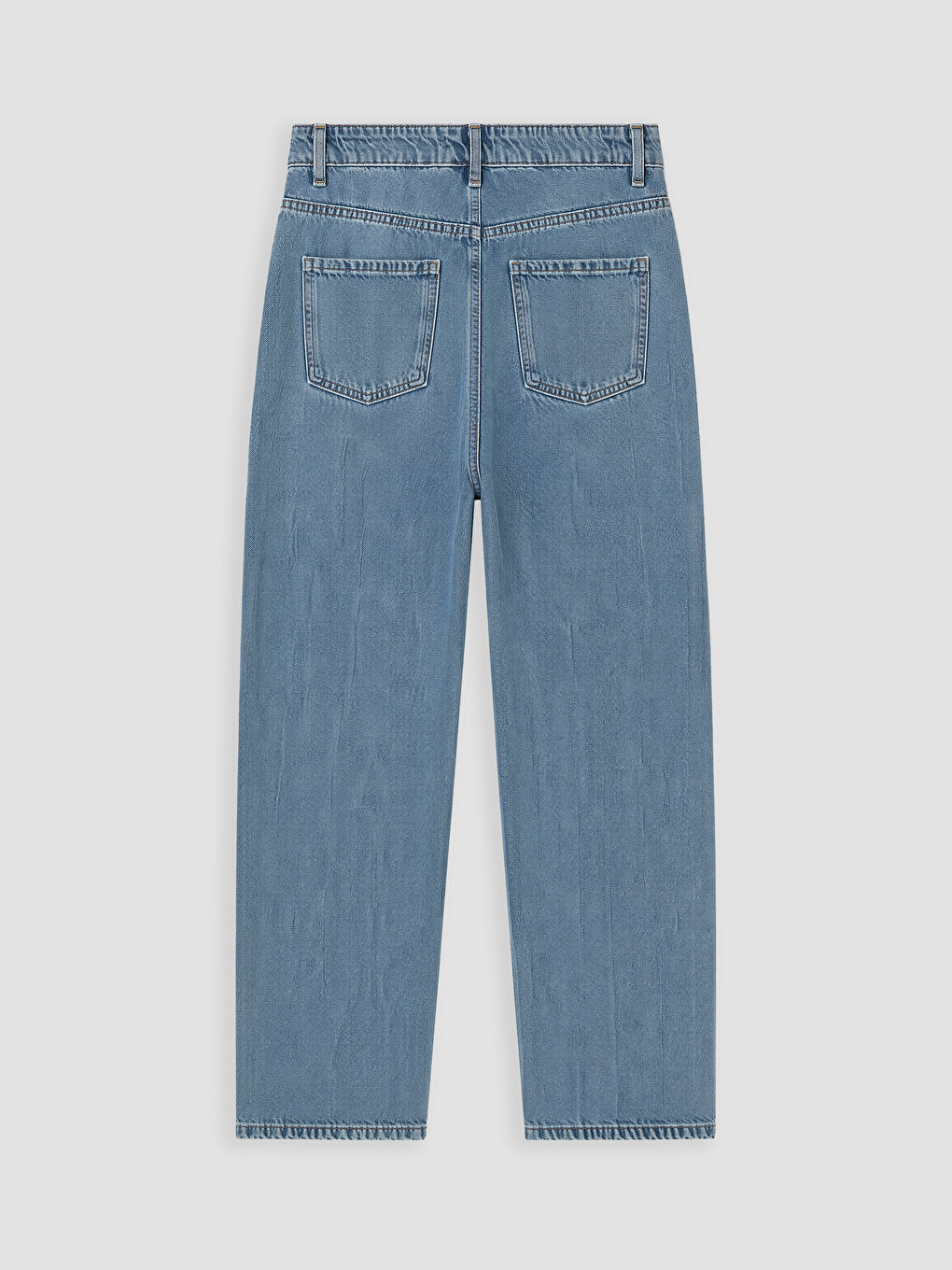 İndigo Barrel Fit Kadın Jean Pantolon-2