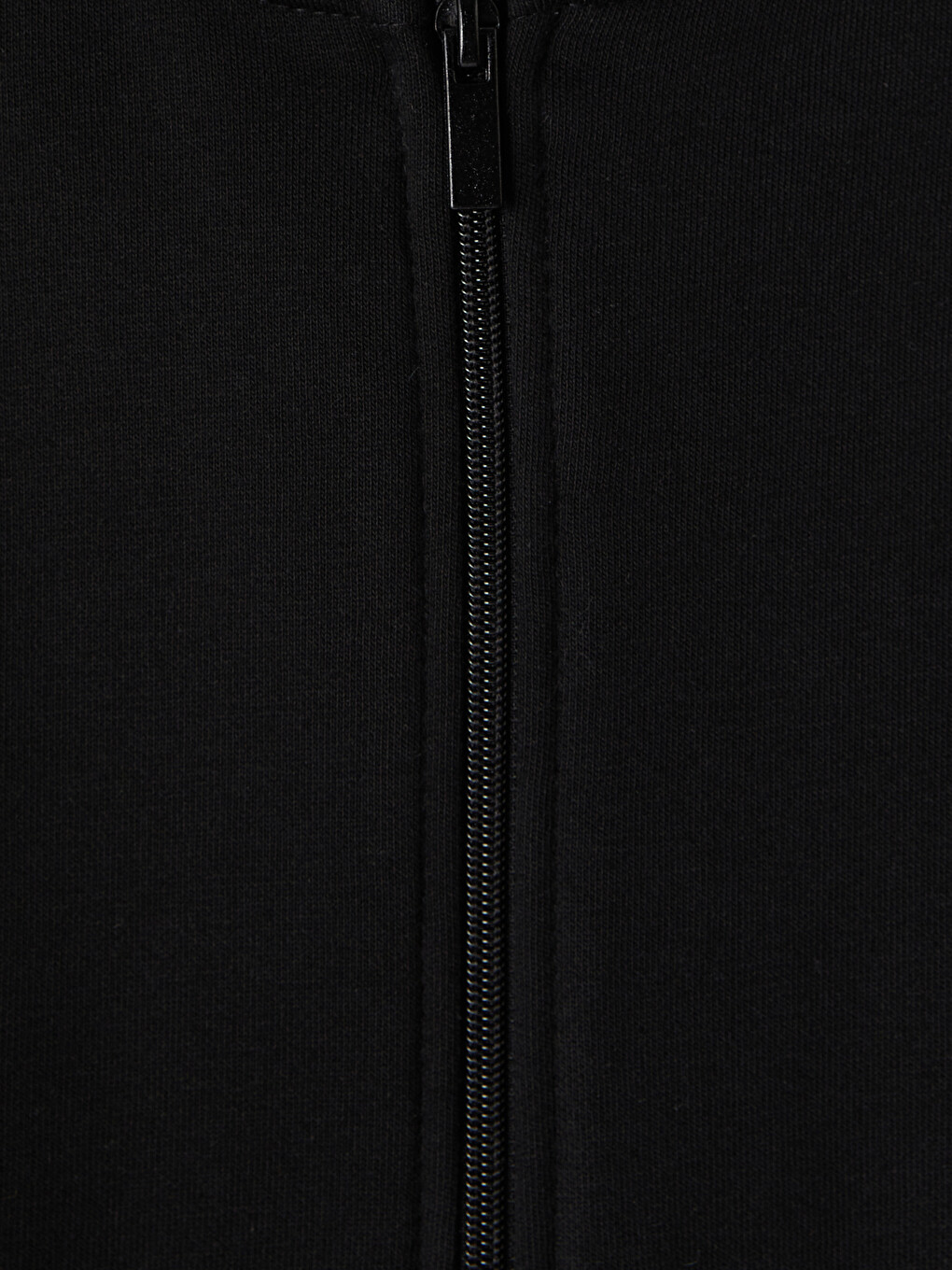 Siyah Kapüşonlu Kalın Kız Çocuk Fermuarlı Sweatshirt-1