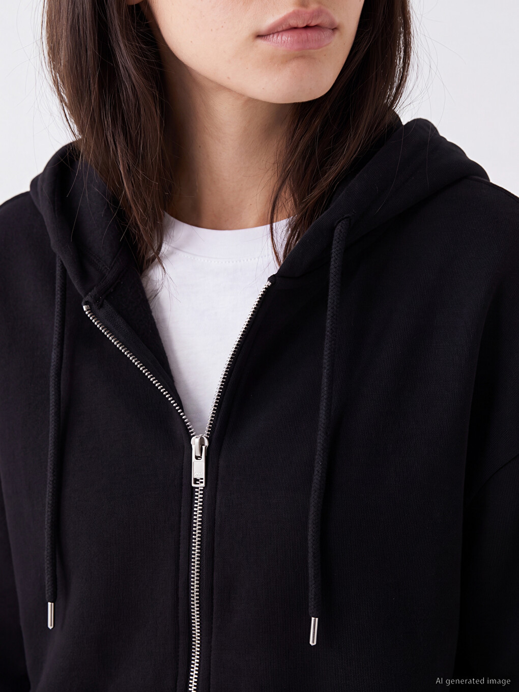 Oversize Women's Thick Zippered Sweatshirt-2