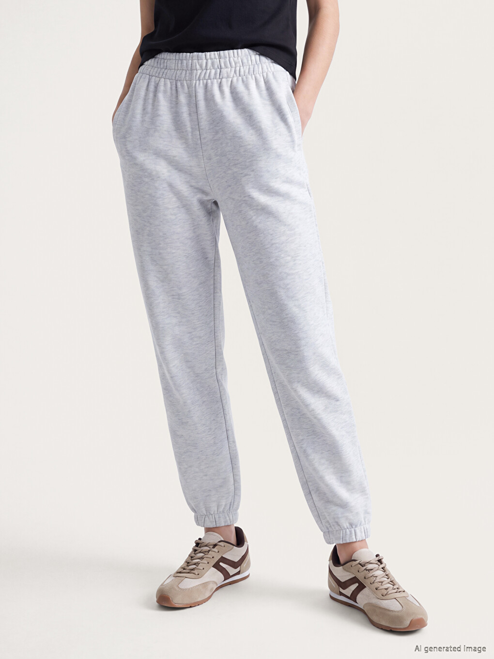 Elastic Waist Women's Jogger Sweatpants-1