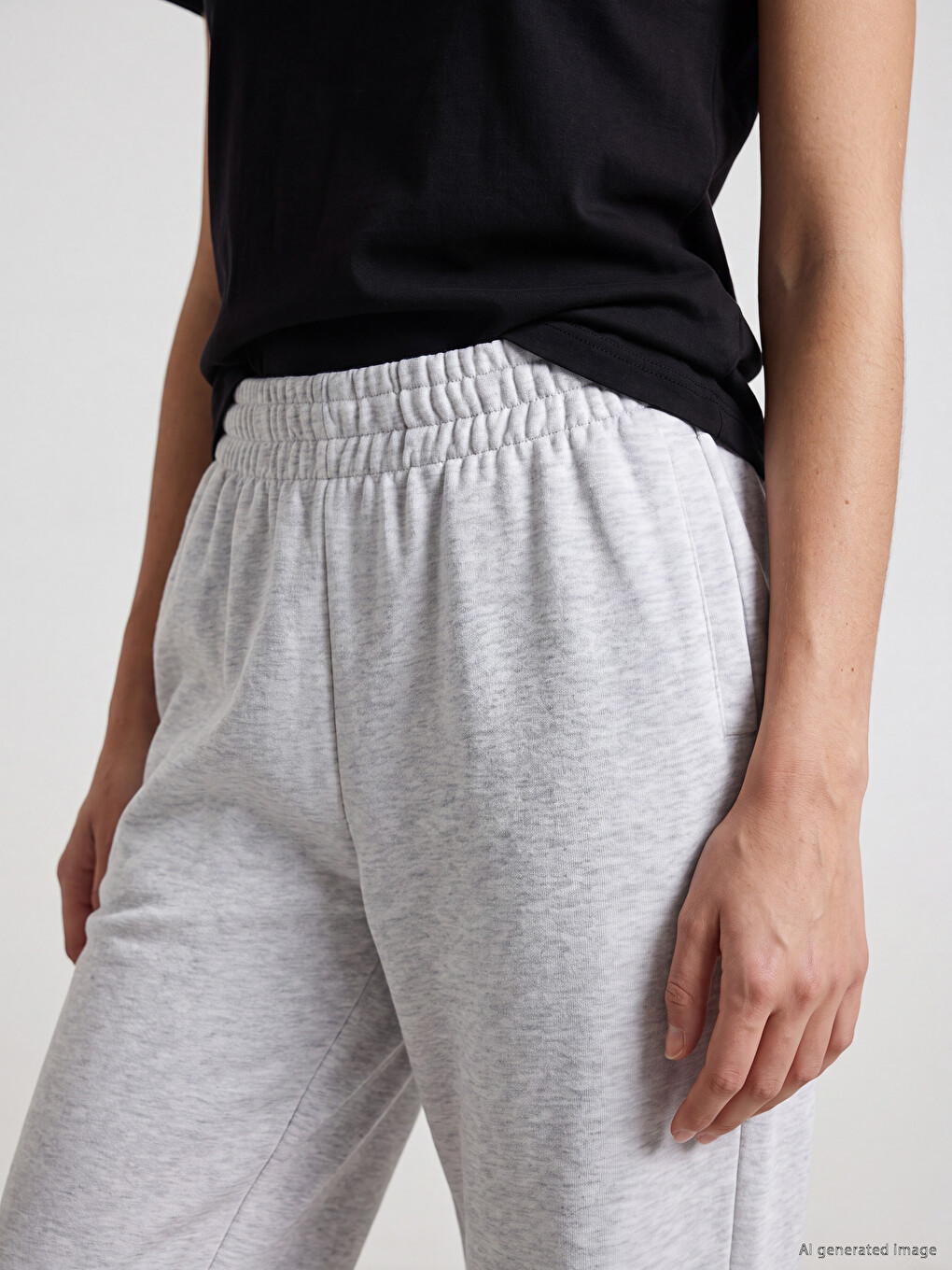 Elastic Waist Women's Jogger Sweatpants-2