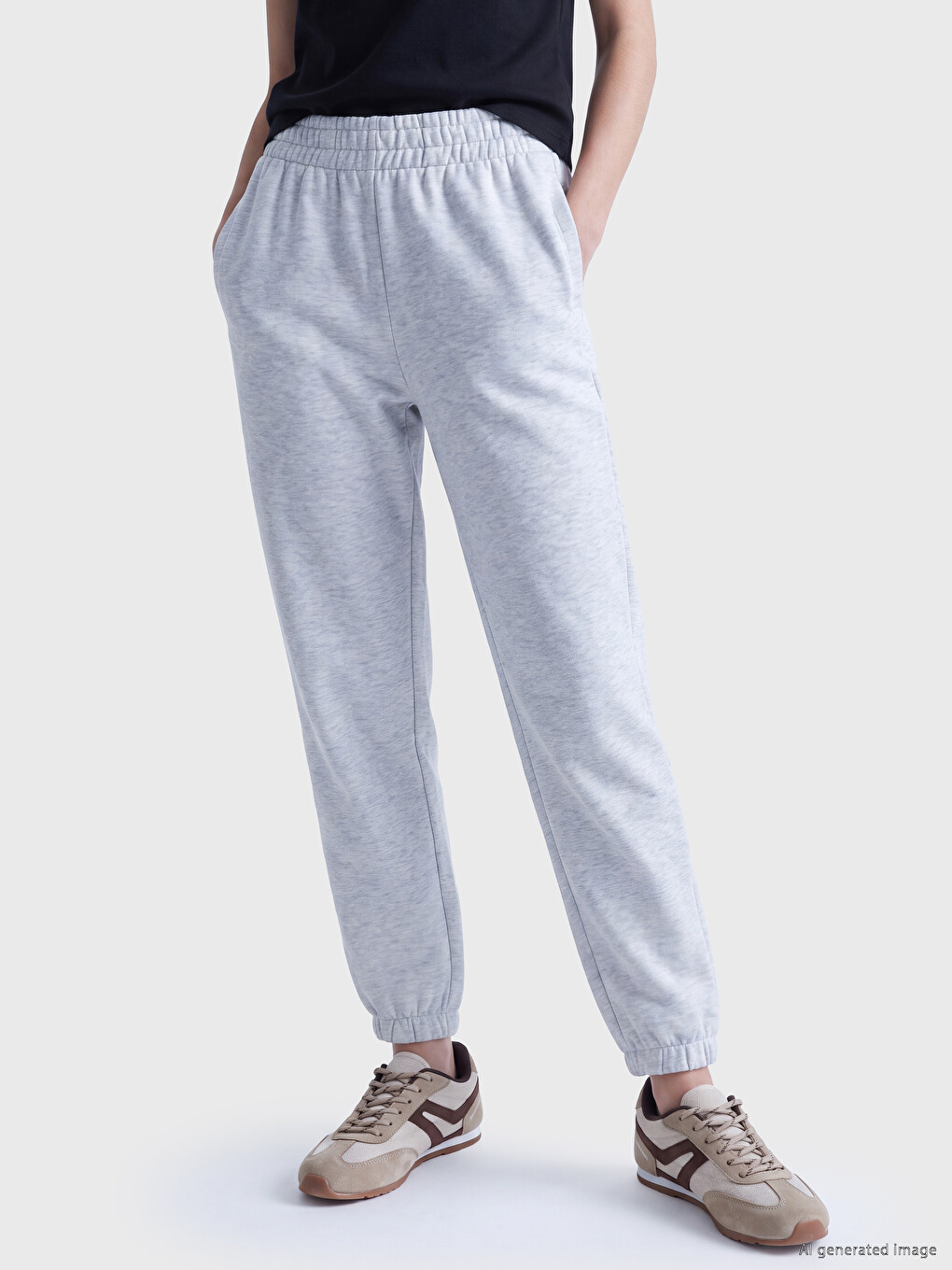 Elastic Waist Women's Jogger Sweatpants-1