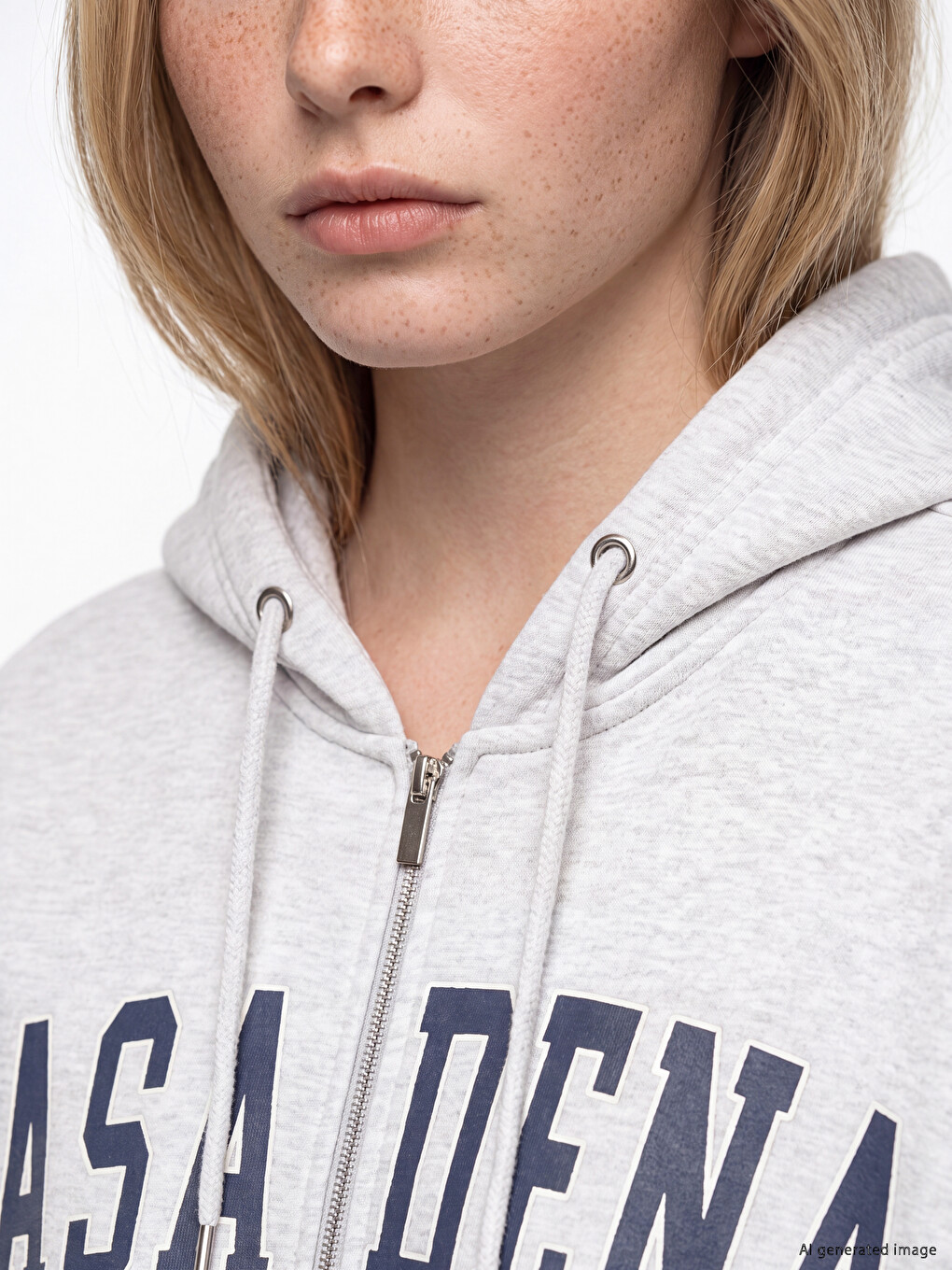 Pasadena Printed Women's Thick Zippered Sweatshirt-2