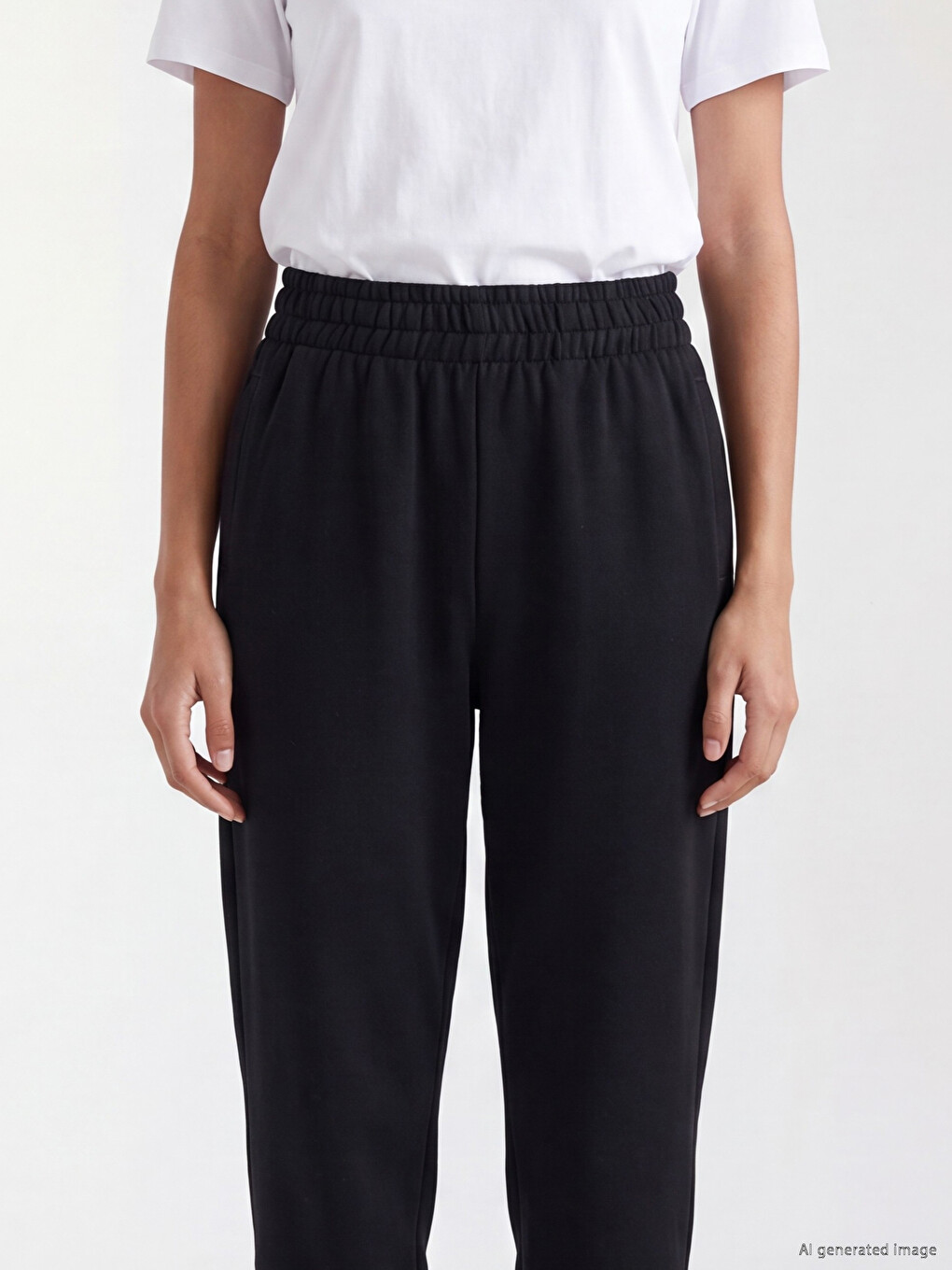 Elastic Waist Women's Jogger Sweatpants-2