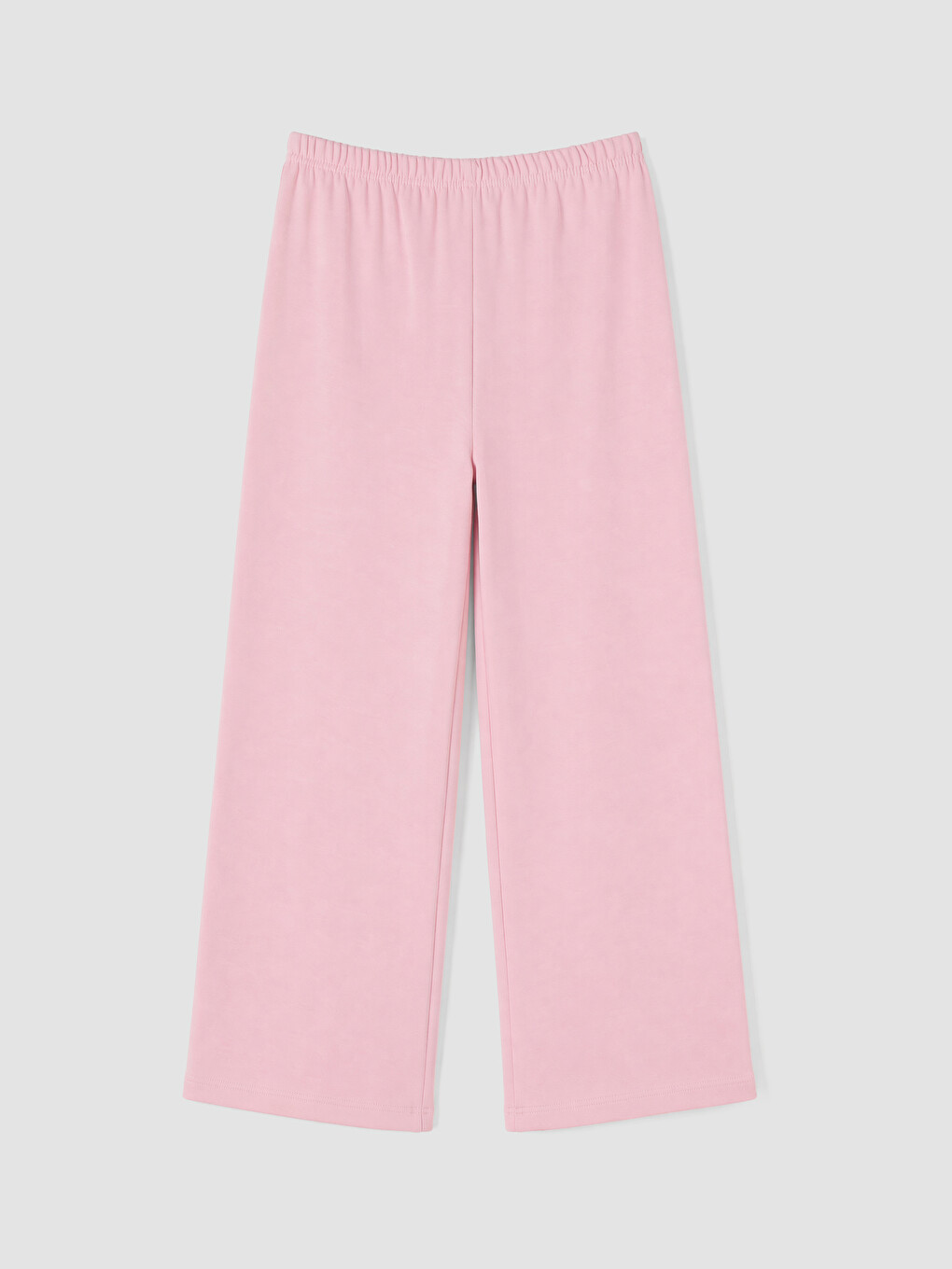 Pembe Beli Lastikli Geniş Paça Kız Çocuk Eşofman Altı