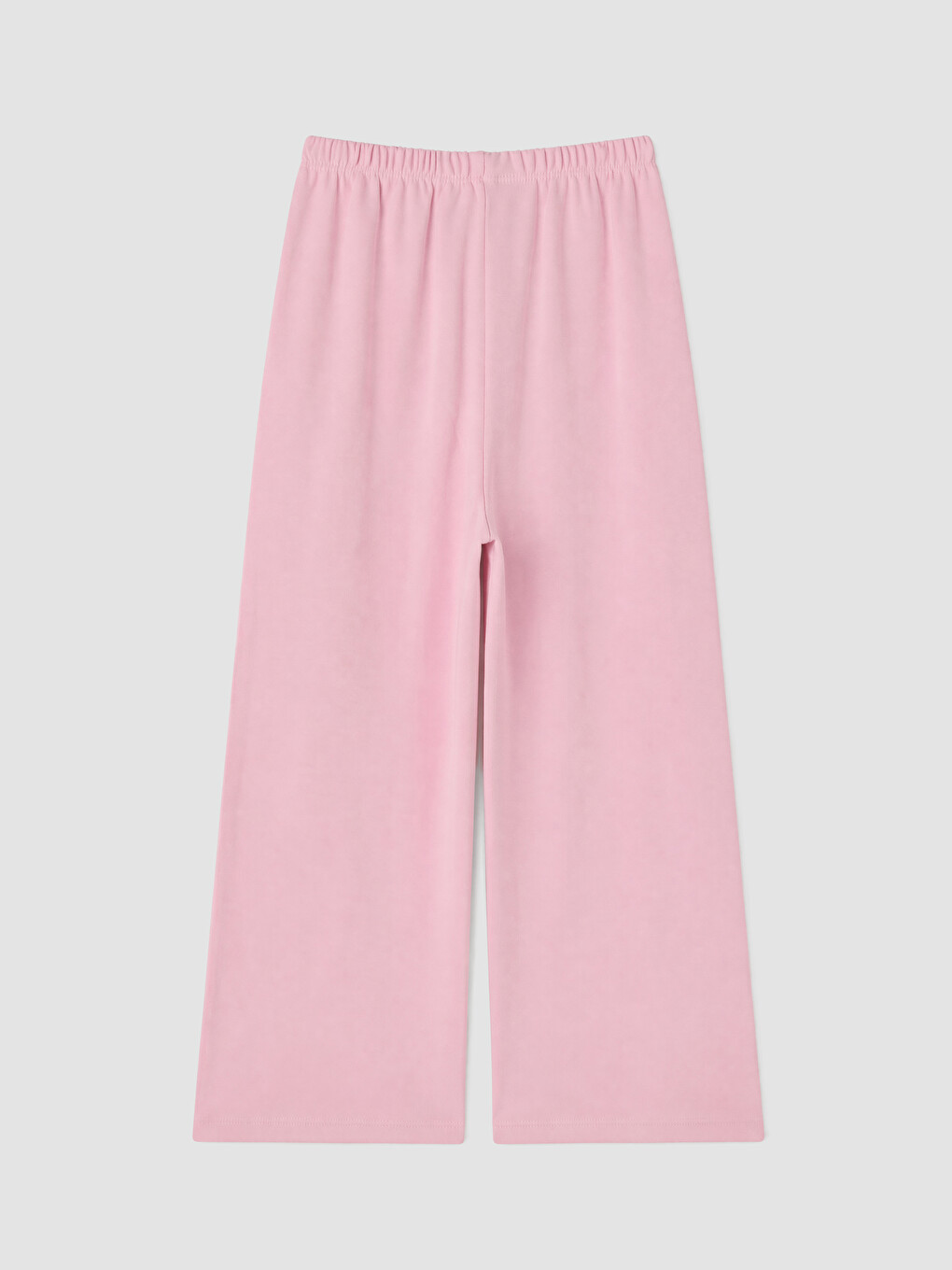 Pembe Beli Lastikli Geniş Paça Kız Çocuk Eşofman Altı-2