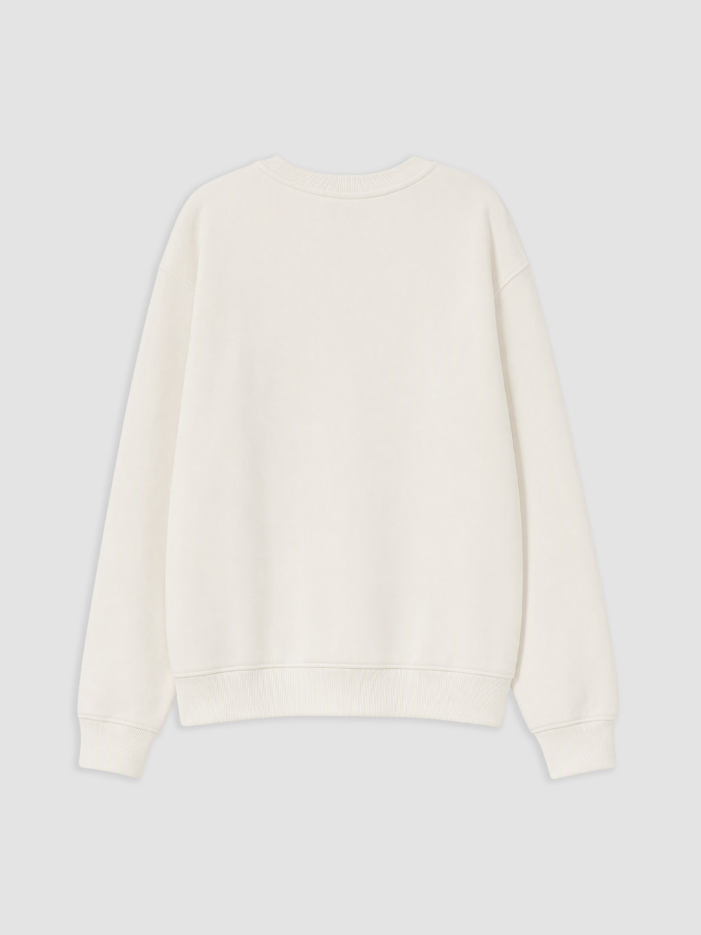 Ekru Boncuklu Kız Çocuk Kalın Sweatshirt-1