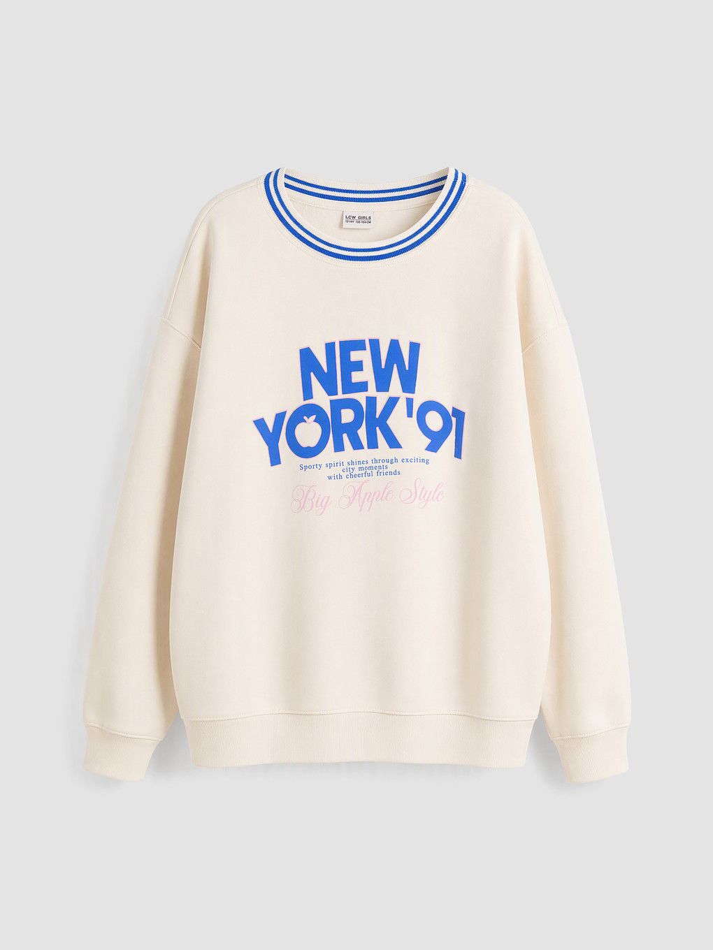 Printed Girls' Thick Sweatshirt