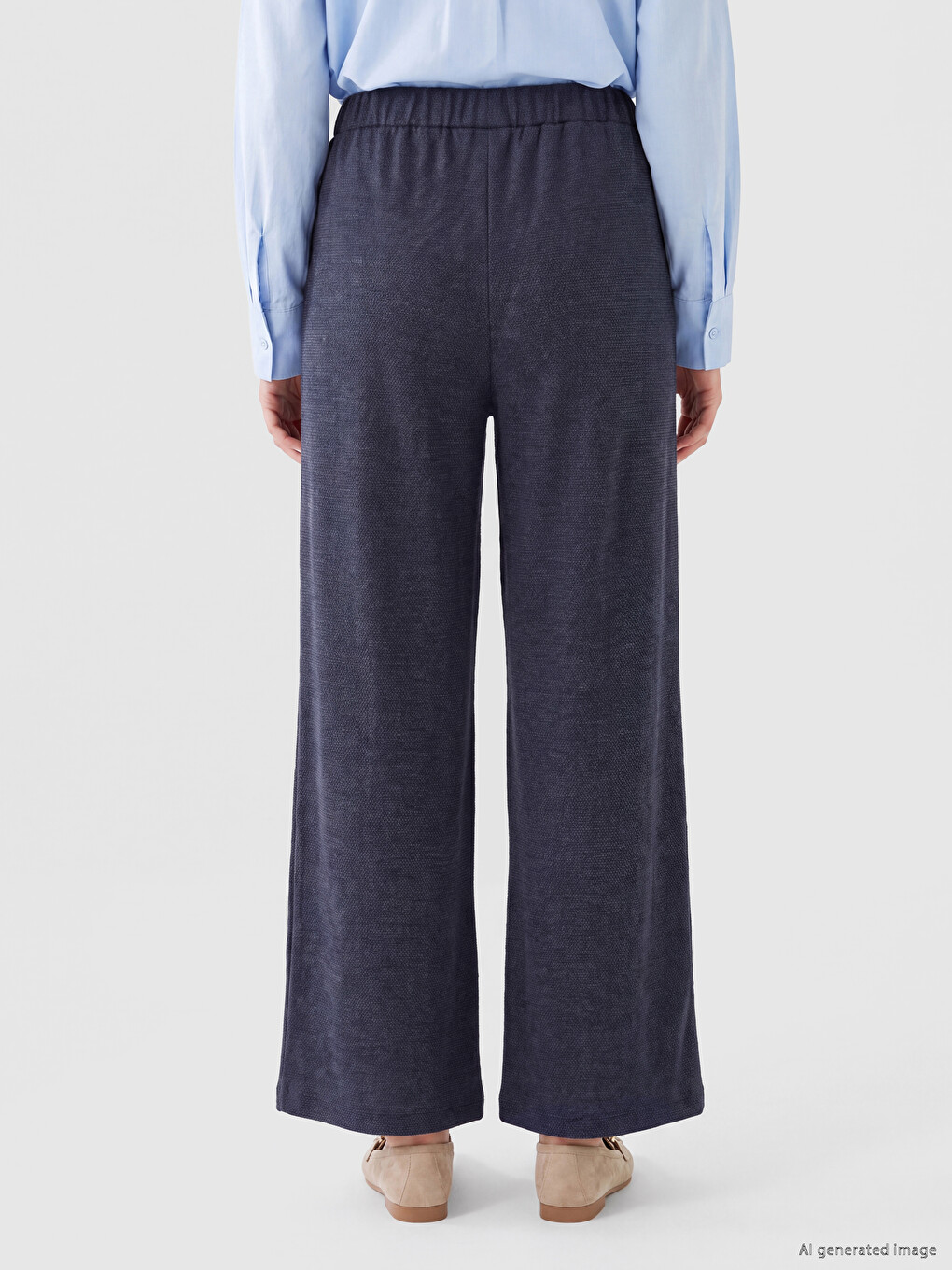 Wide Leg Women's Trousers-3