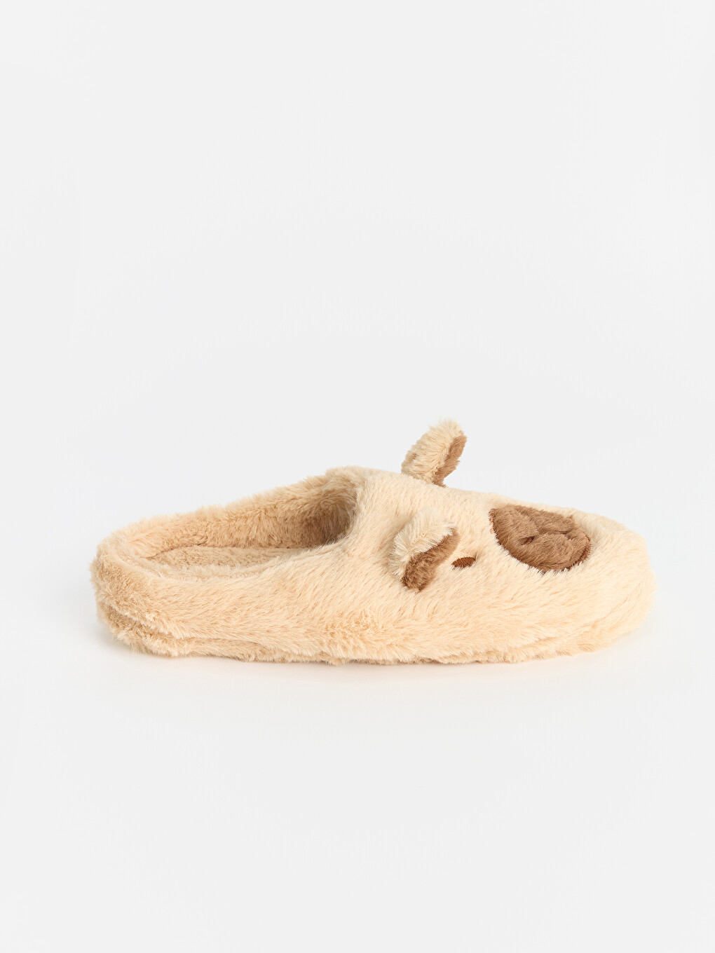 Teddy Bear Figured Plush Boy Home Slipper-2