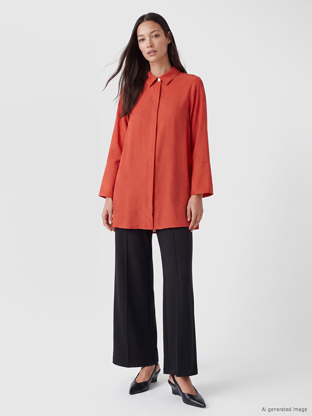 Modal Blended Women's Shirt Tunic-1