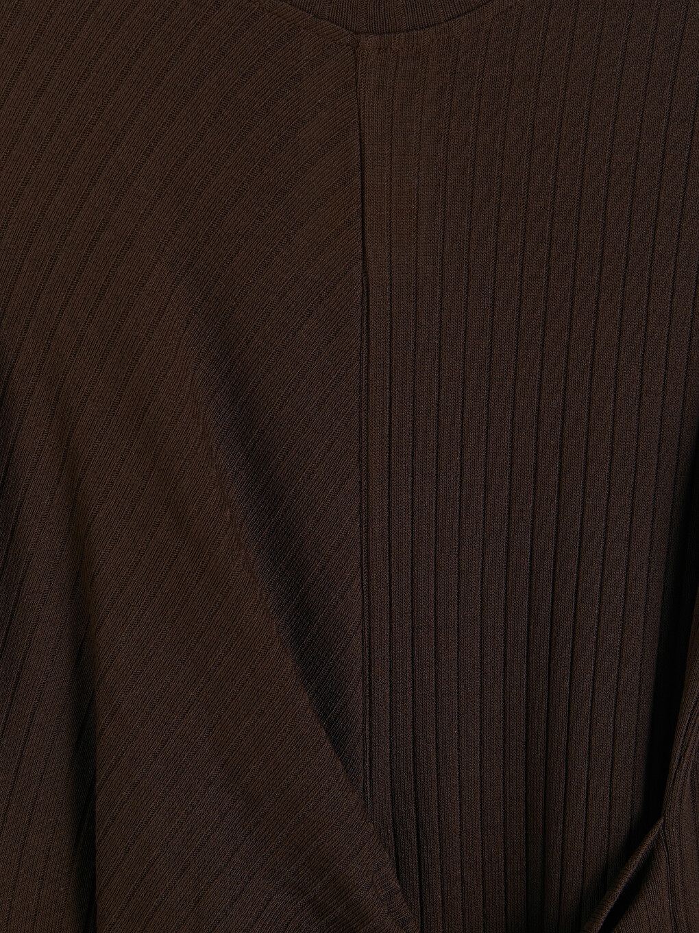 Crew Neck Ribbed Dress-5