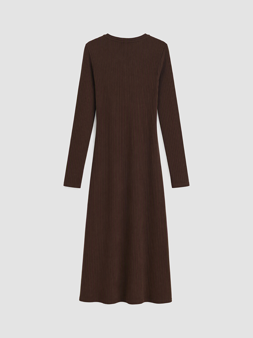 Crew Neck Ribbed Dress-6