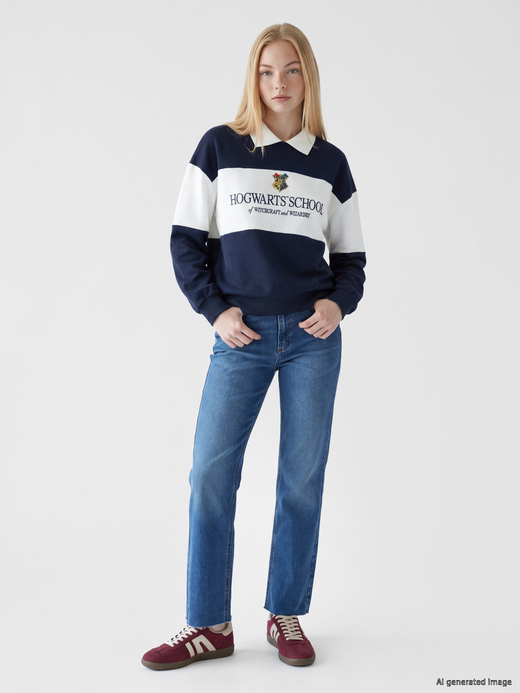 Femër Blu Sweatshirt-1
