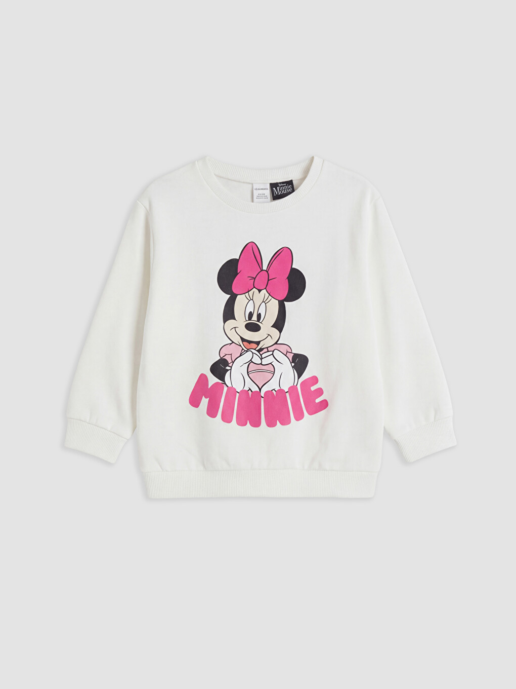 Ekru Minnie Mouse Baskılı Kız Çocuk Takım-1