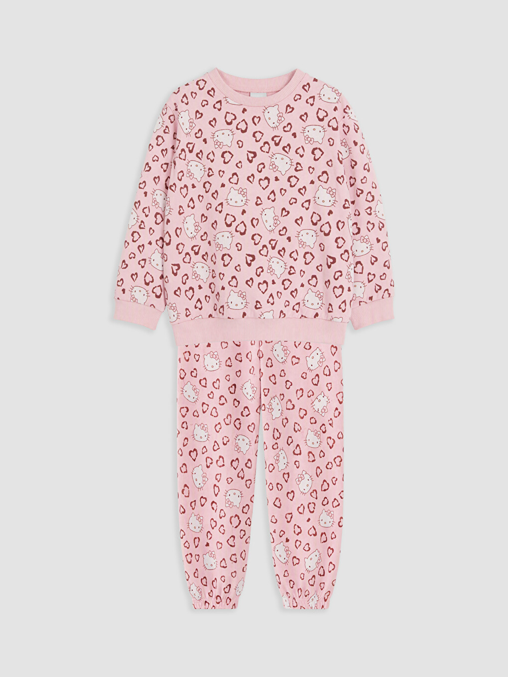 Pembe Hello Kitty Baskılı Kız Çocuk Eşofman Takım