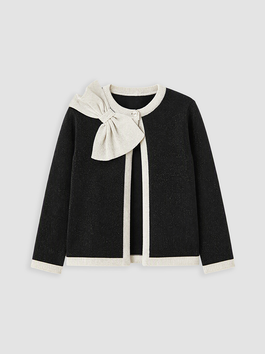 Set Tricot Pentru Fete Cu Detalii Fundă-1