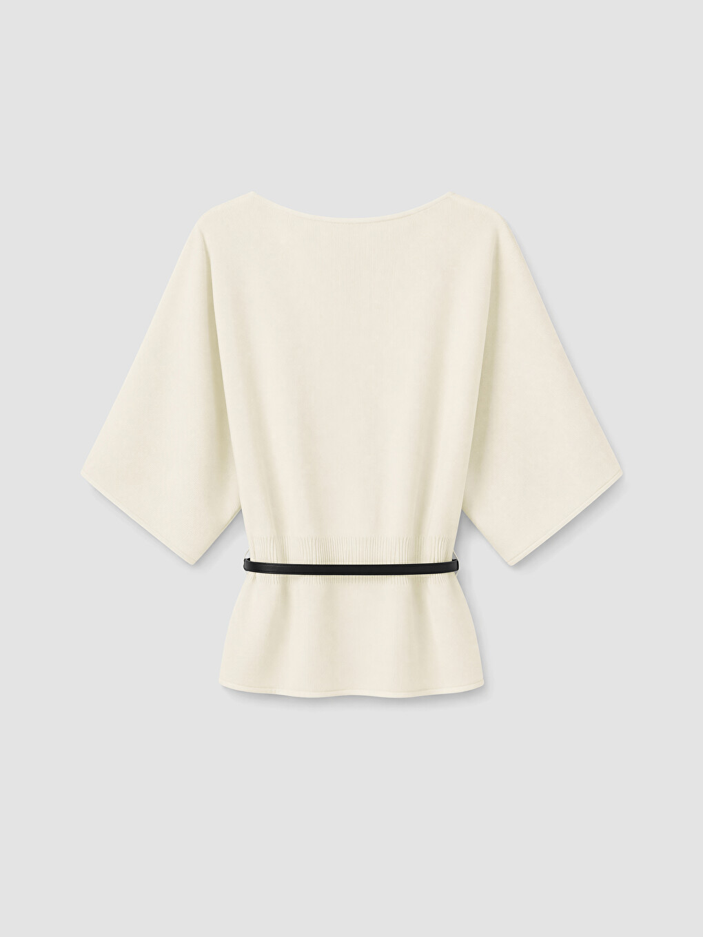 Slash Neck Short Sleeved Women's Knitwear Sweater-5