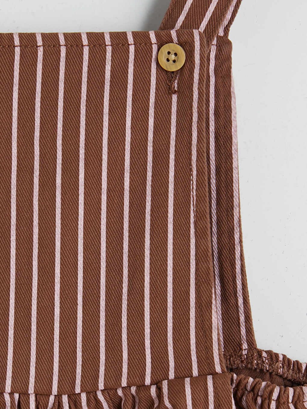 Striped Girls' Dungaree Dress-1
