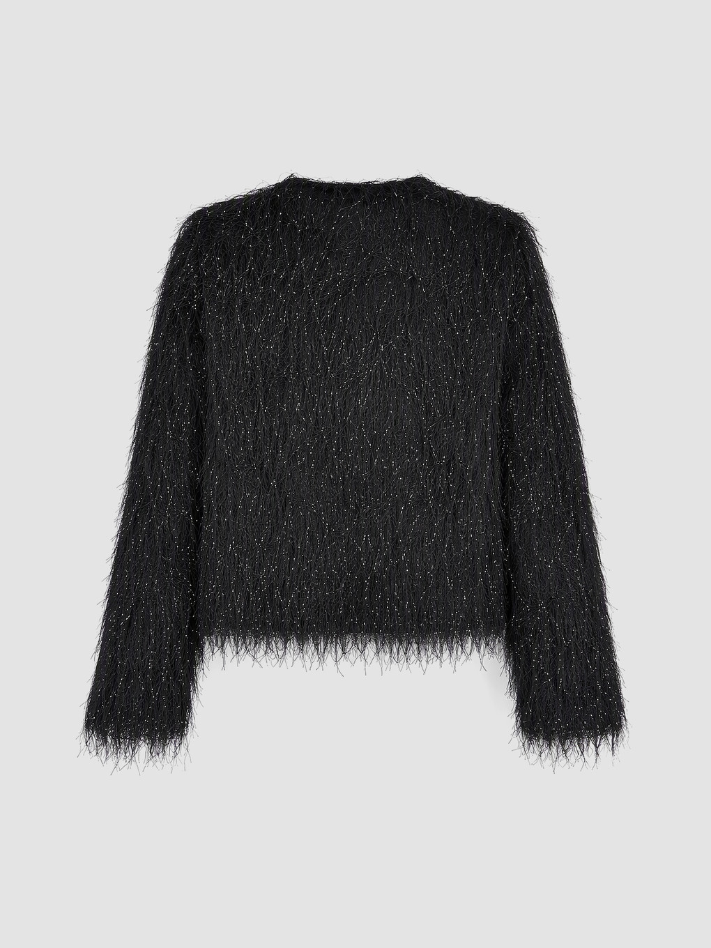 Woman Black Faux Fur Coat-1