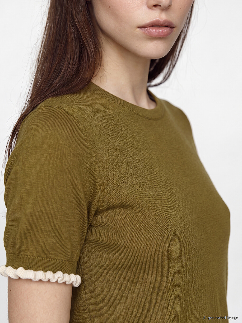 Crew Neck Women's Knitwear Sweater-2