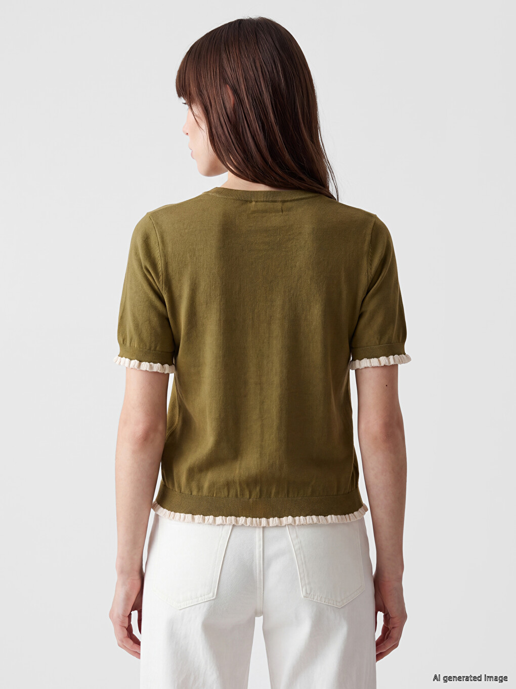 Crew Neck Women's Knitwear Sweater-3