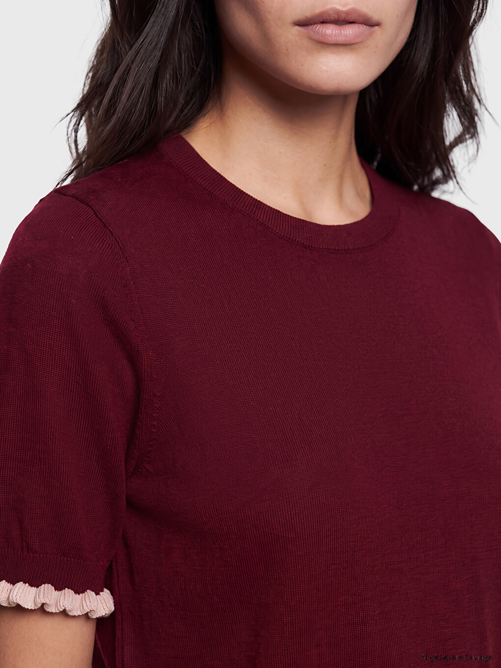Crew Neck Women's Knitwear Sweater-2