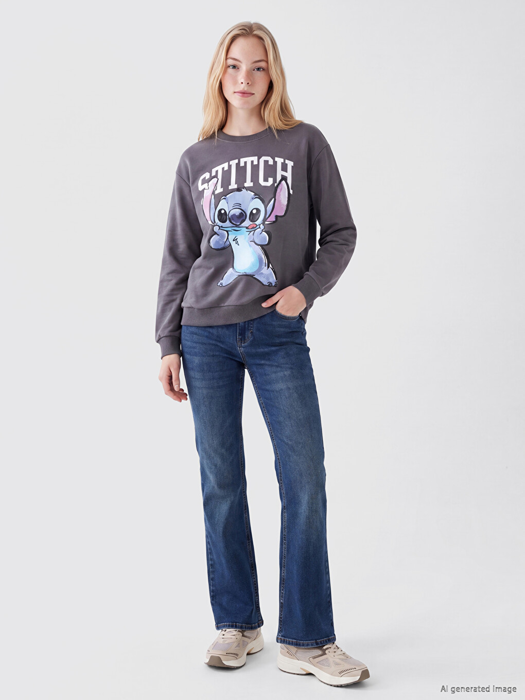 Woman Anthracite Sweatshirt-1