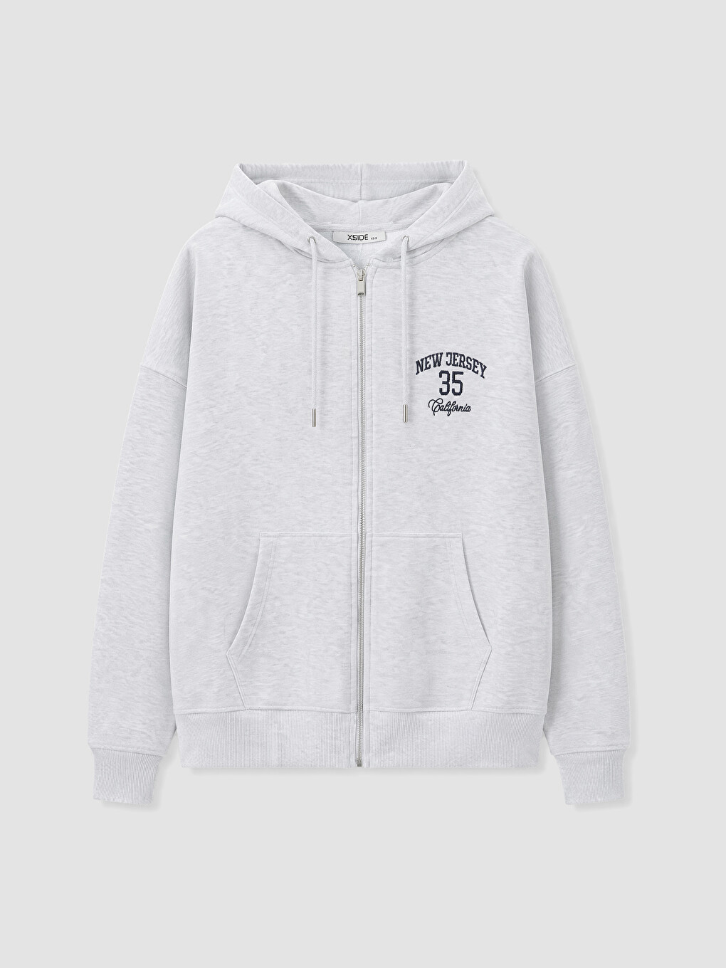 Woman Grey Zip-up Sweatshirt