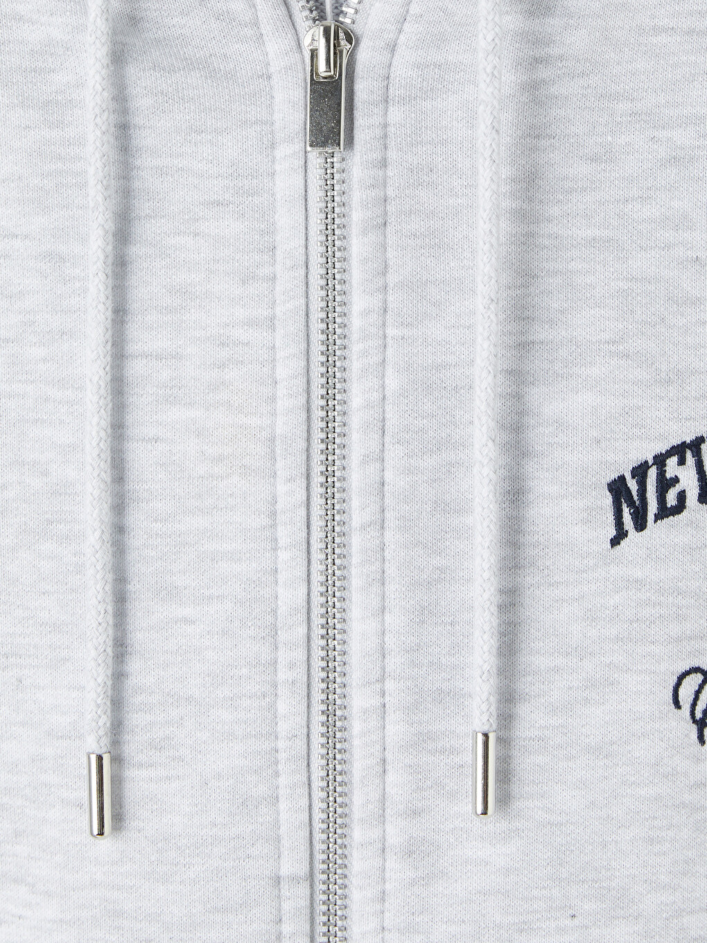 Woman Grey Zip-up Sweatshirt-1