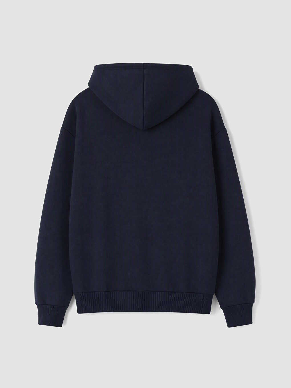 Lacivert Teddy Nakışlı Kadın Kalın Fermuarlı Sweatshirt-3