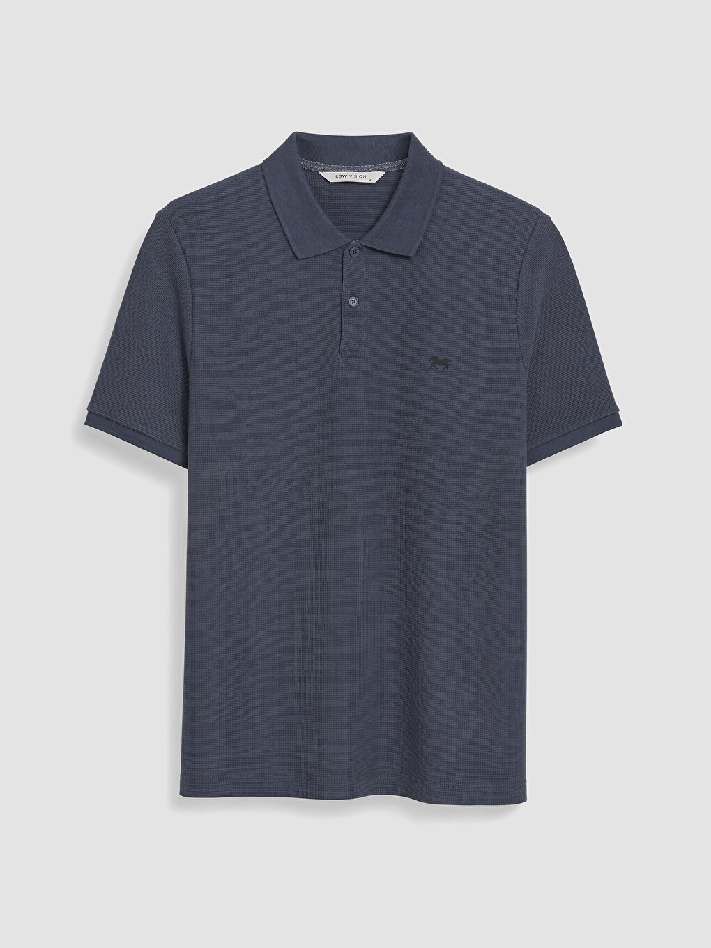 İndigo Polo Yaka Erkek Tişört-4