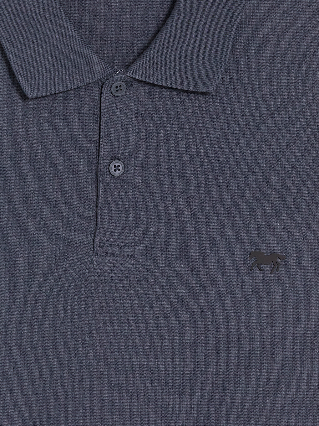 İndigo Polo Yaka Erkek Tişört-5
