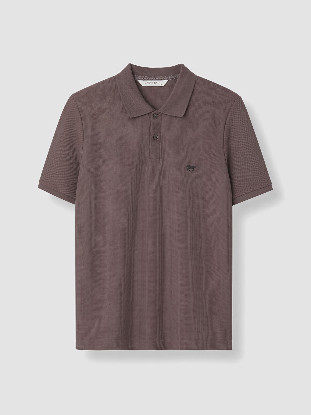 Mürdüm Polo Yaka Erkek Tişört-4