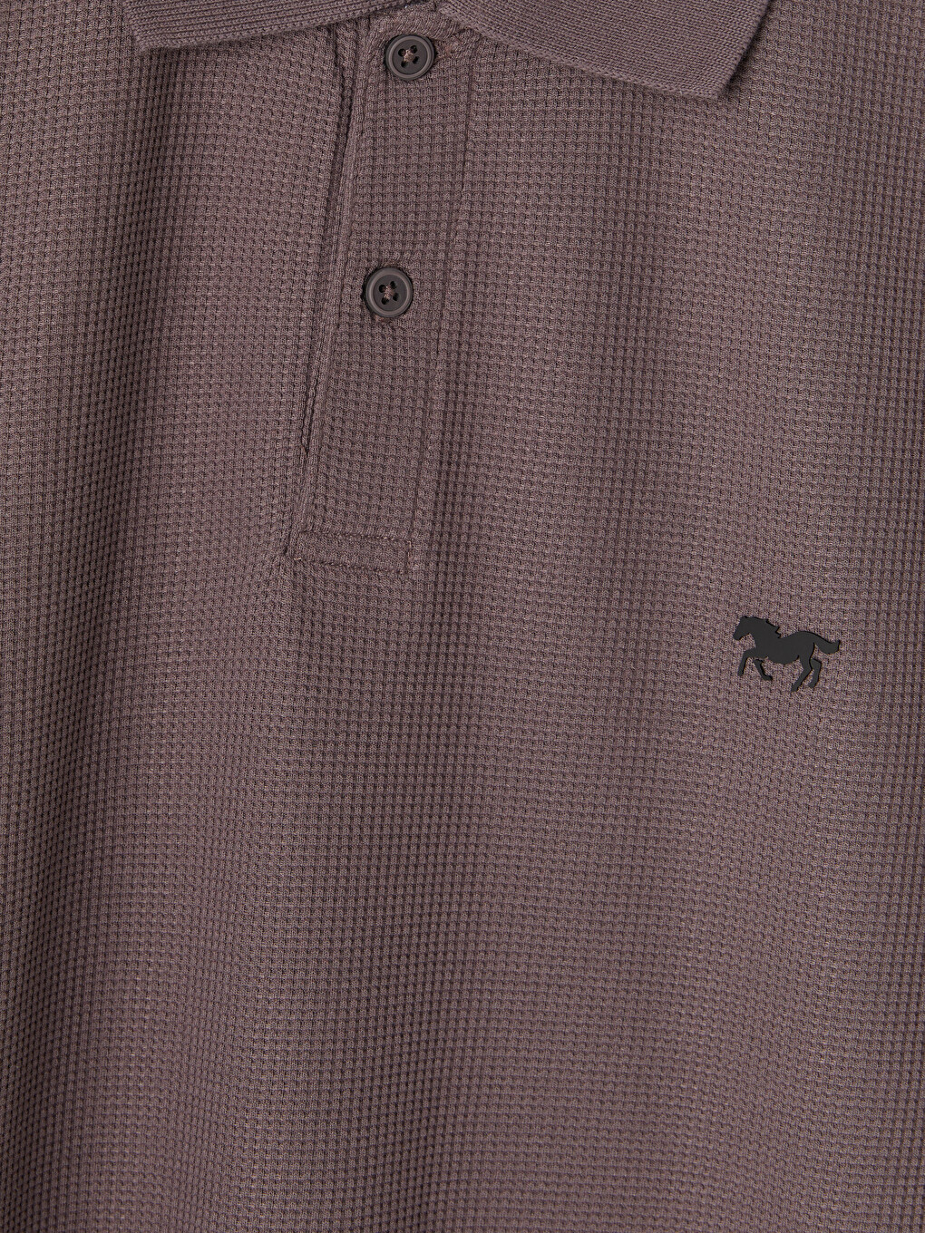 Mürdüm Polo Yaka Erkek Tişört-5