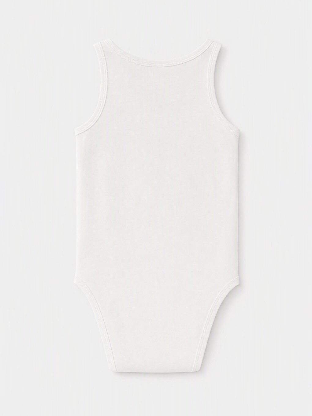 Beyaz Bisiklet Yaka Kız Çocuk Çıtçıtlı Body-1