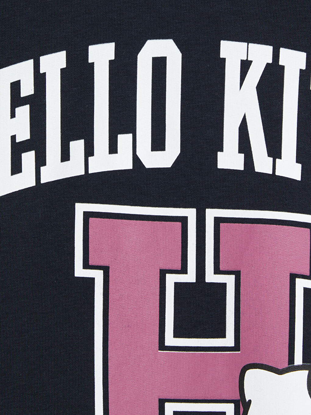 Lacivert Hello Kitty Baskılı Oversize Kadın Sweatshirt-1