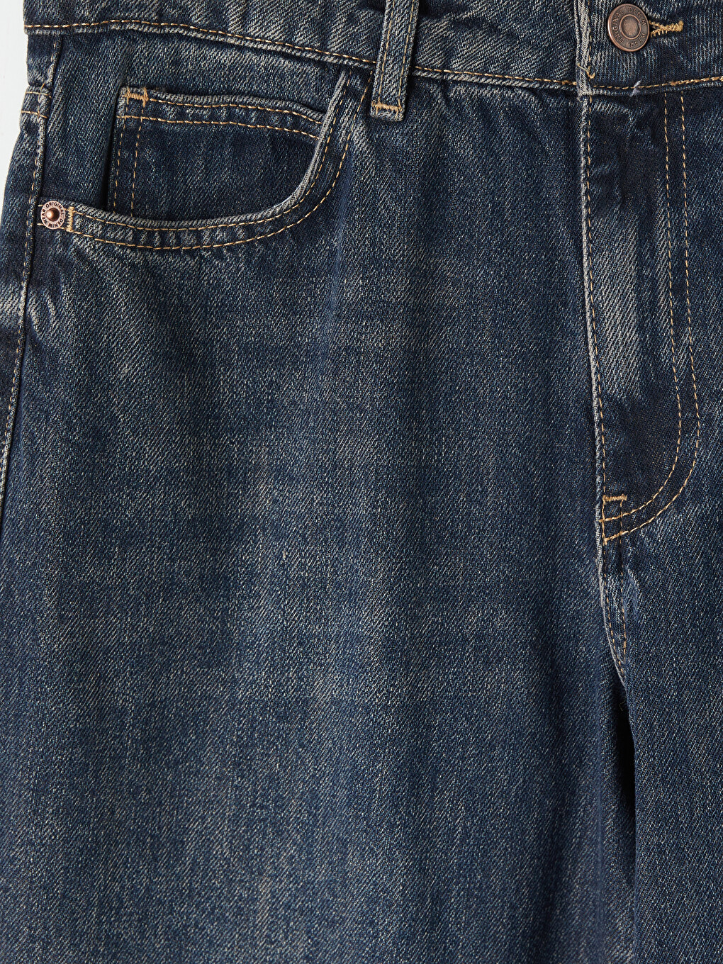 İndigo Boyfriend Fit Kadın Jean Pantolon-2