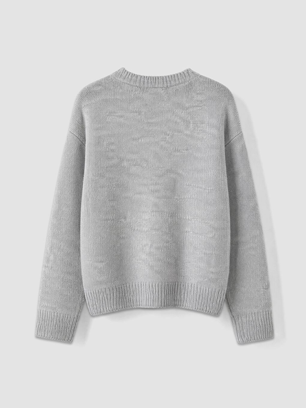 Pulover Tricotat Brodat Cu Guler Rotund Pentru Femei-5