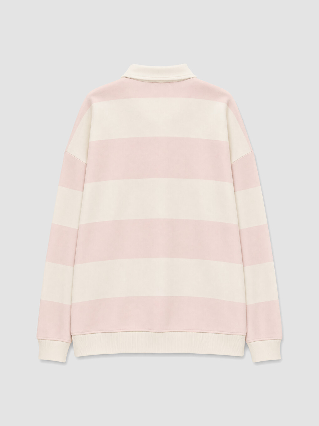 Pembe Polo Yaka Hello Kitty Nakışlı Kadın Sweatshirt-6