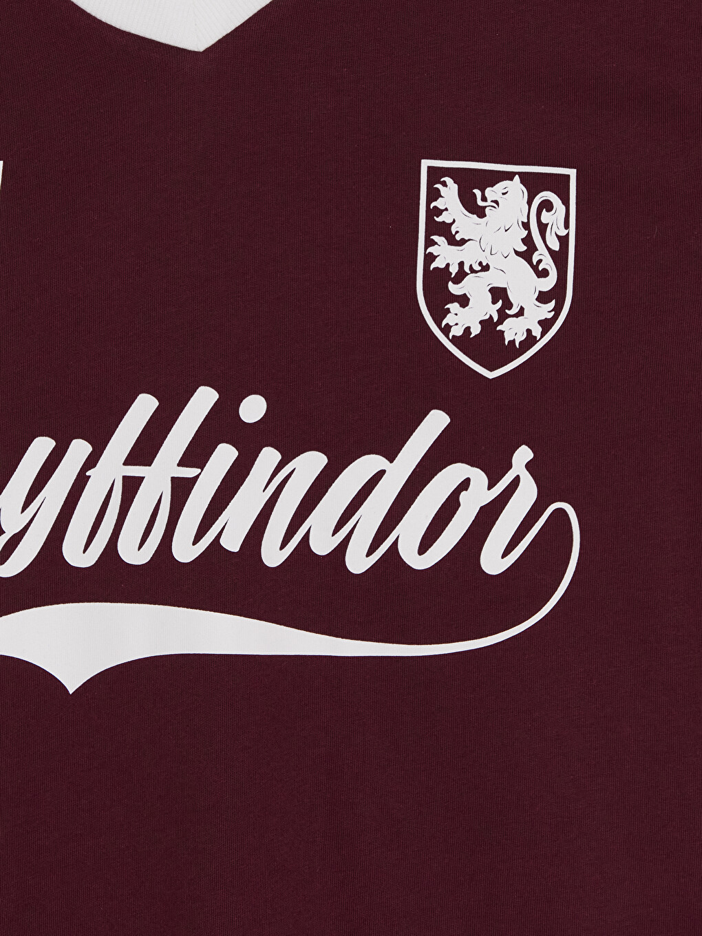 Bordo Harry Potter Baskılı Oversize Kadın Tişört-2