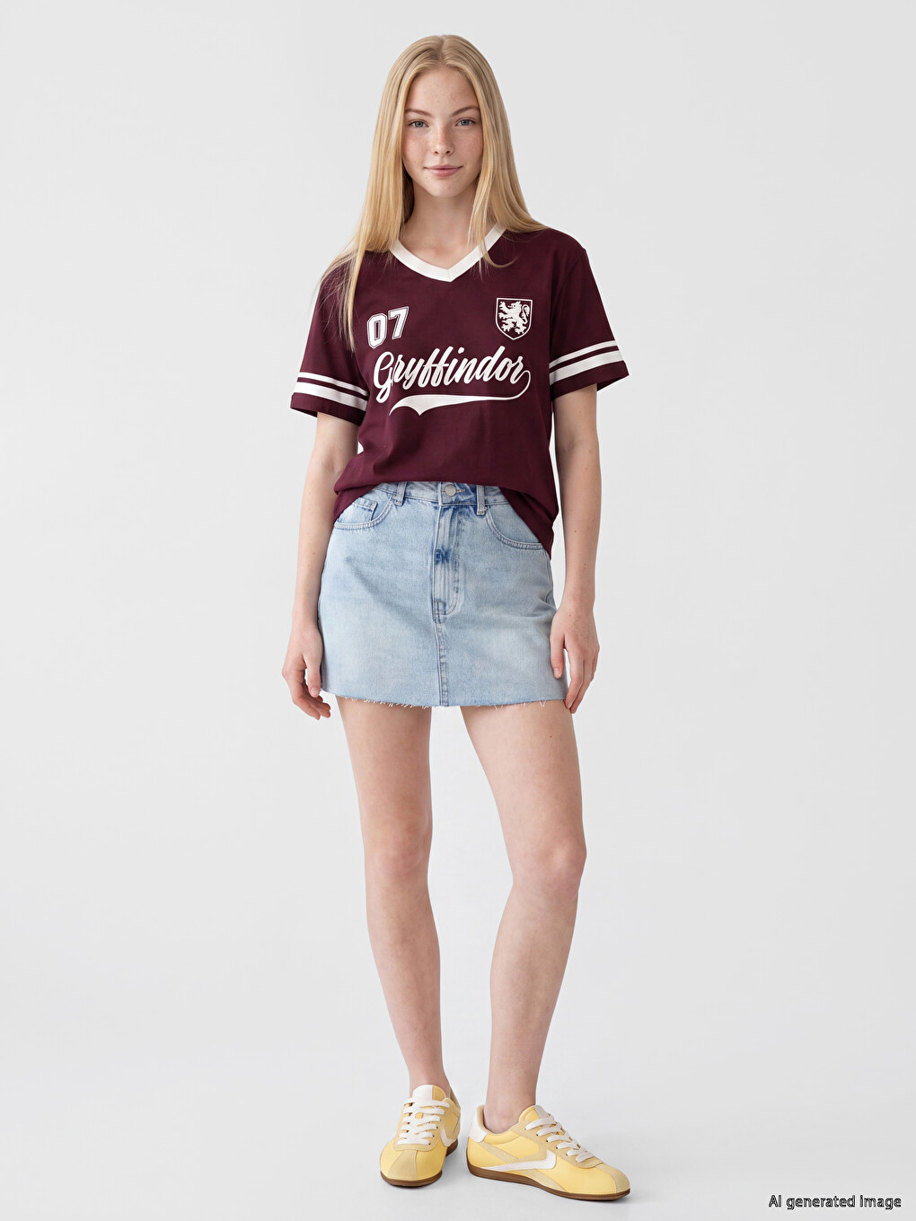 Harry Potter Printed Oversize Women's T-shirt-5