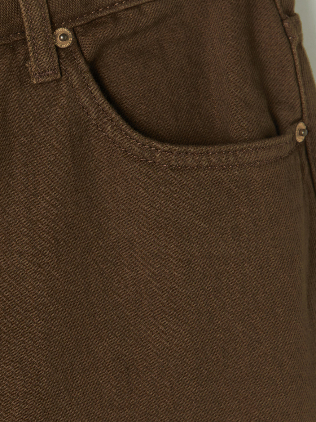 Haki Wideleg Kadın Jean Pantolon-5