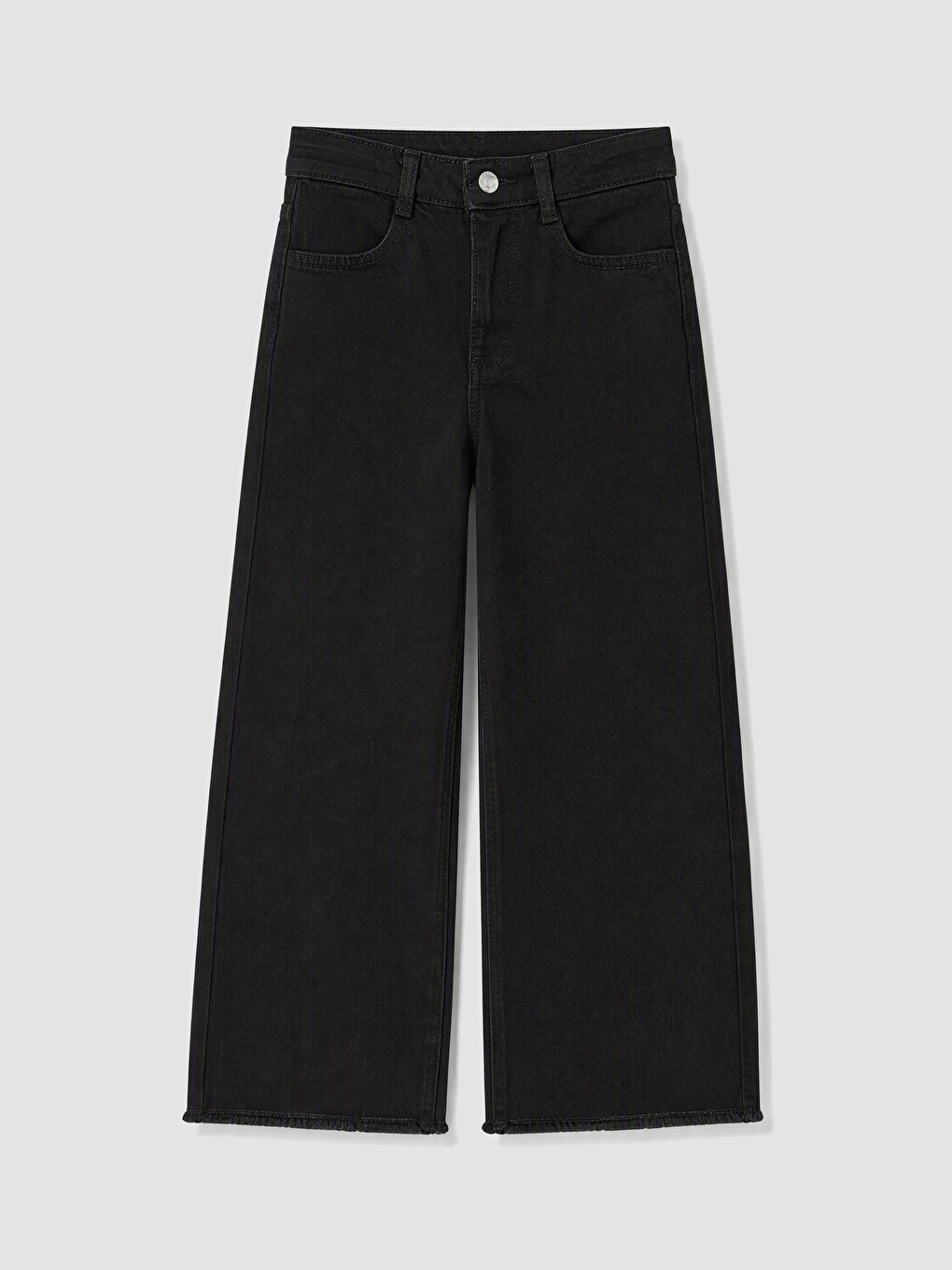 Siyah Regular Fit Kız Çocuk Jean Pantolon