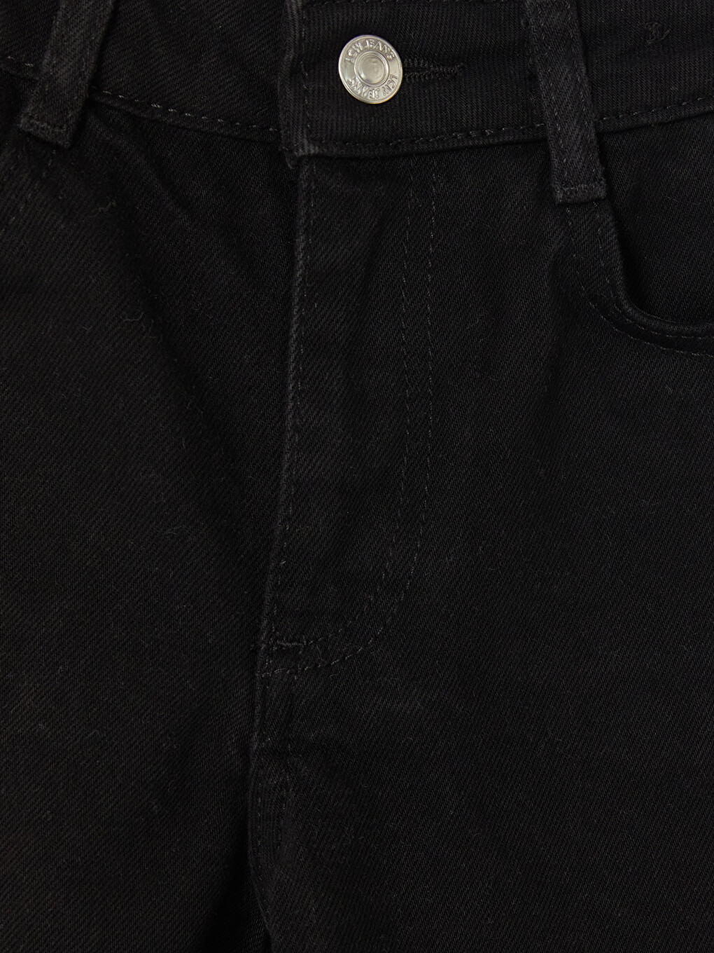 Siyah Regular Fit Kız Çocuk Jean Pantolon-1