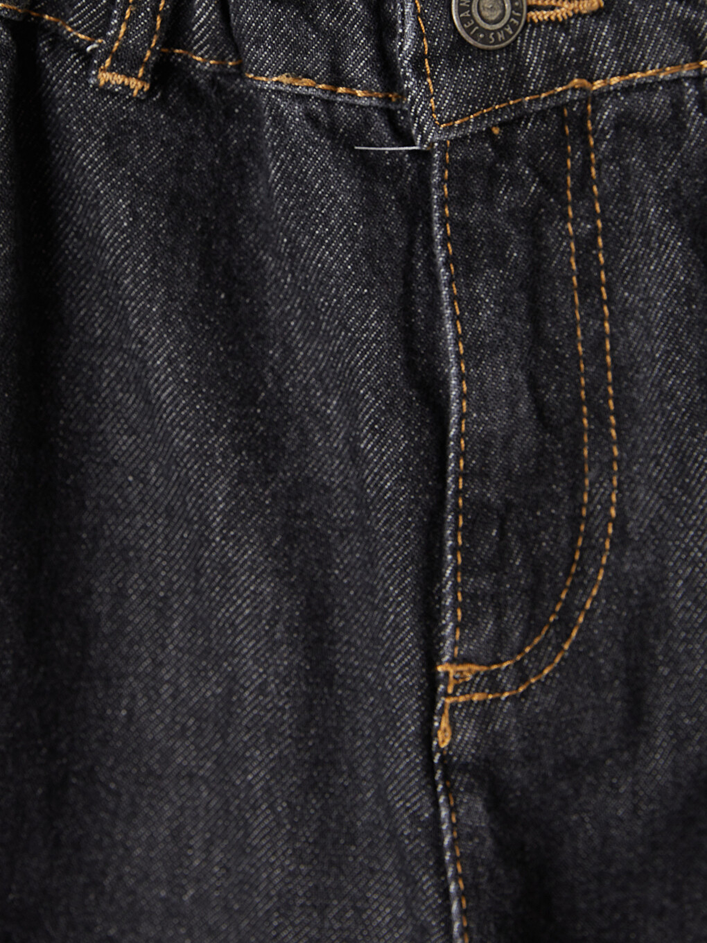 Gri Wide Leg Fit Kız Çocuk Jean Pantolon-1