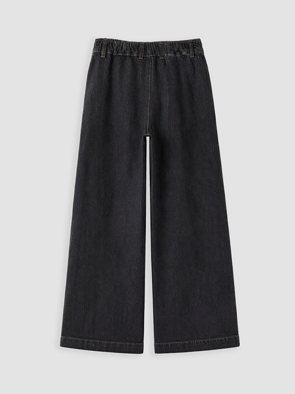 Gri Wide Leg Fit Kız Çocuk Jean Pantolon-2