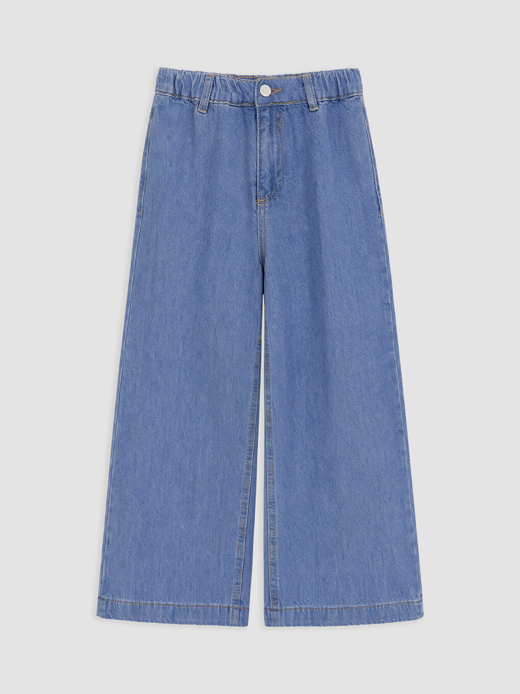 İndigo Wideleg Kız Çocuk Jean Pantolon